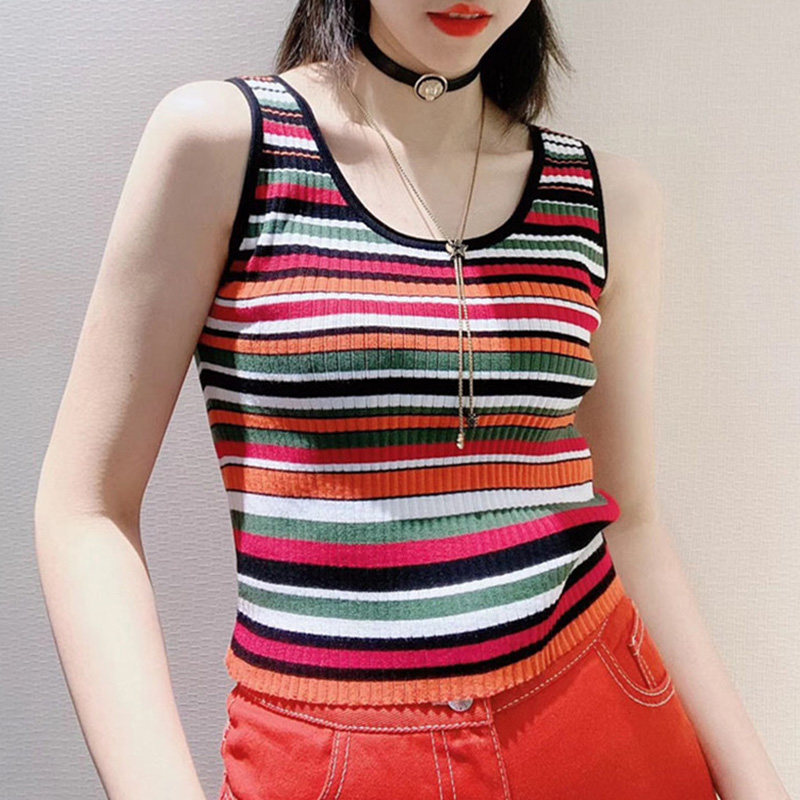 阿玛施旗舰店官网2020秋新款针织衫 简妍芙背心吊带