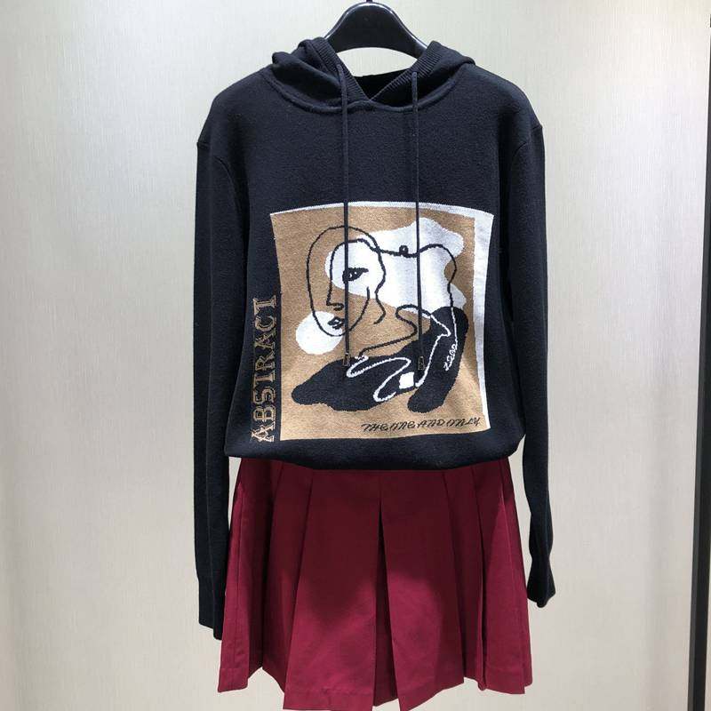 阿玛施旗舰店官网2020秋冬新款休闲 简妍芙毛针织衫