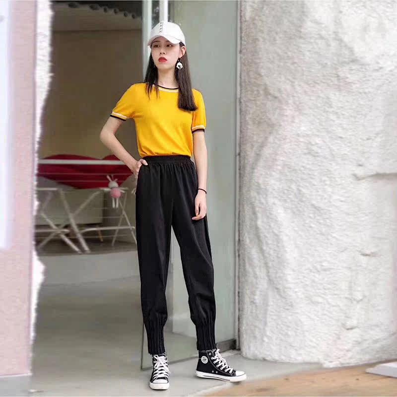 阿玛施旗舰店2020夏装新款女打底衫 简妍芙毛针织衫