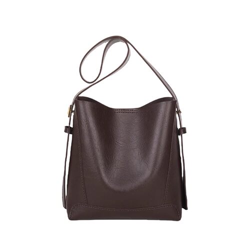 新款diy手工编织包自制材料包简约通勤仪式感手缝单肩斜挎水桶包 - 图3