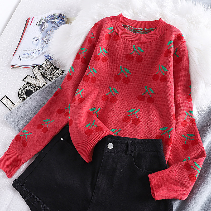 甜美套头女早秋新款韩版宽松风毛衣 秀依媚族毛衣