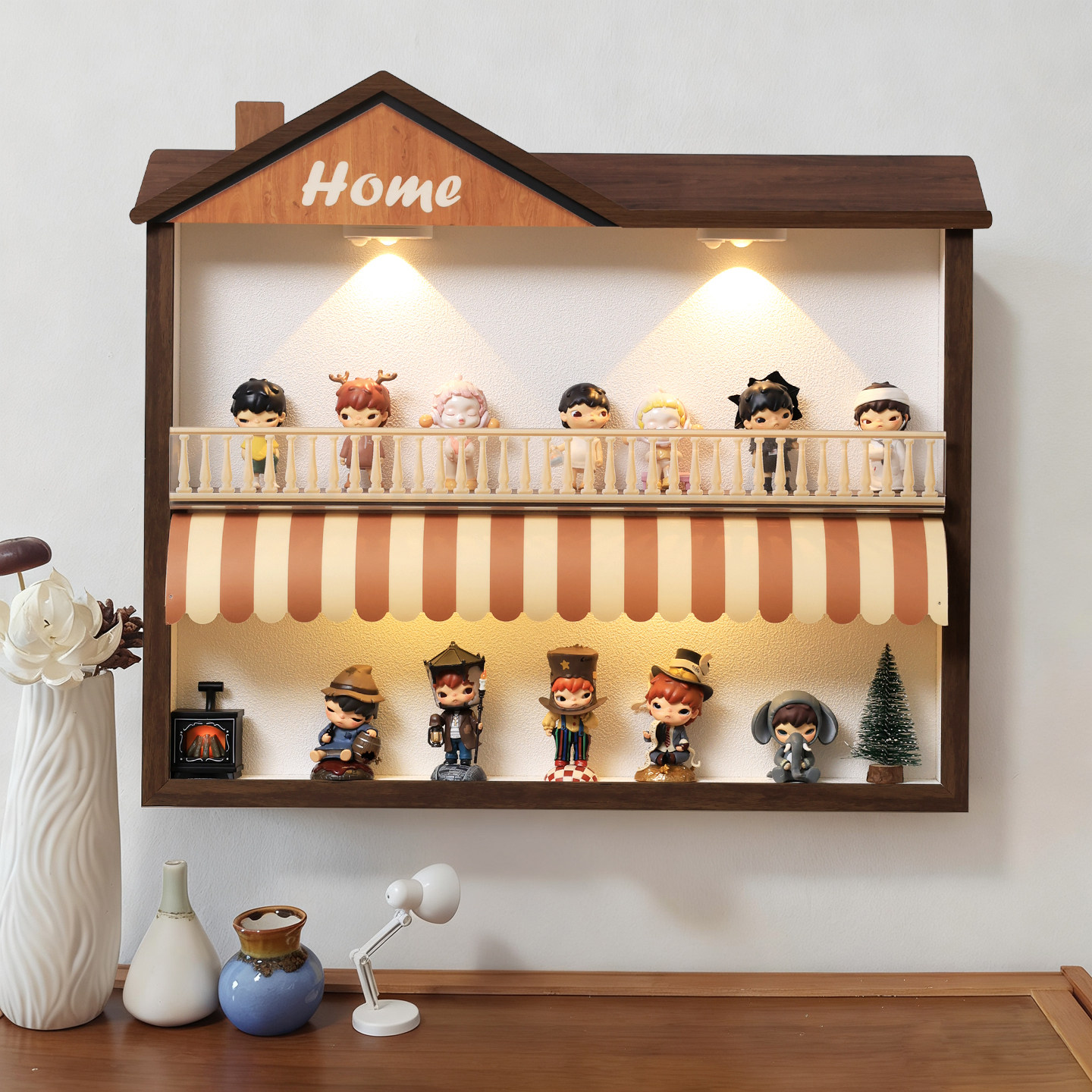 适用泡泡玛特手办收纳电表箱装饰画2026新款配电箱遮挡挂画推拉式,淘宝优惠券,粉丝福利购,淘宝优惠卷