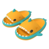 Детская акула, мультяшные тапочки для мальчиков, нескользящие детские слайдеры, мягкая подошва, подходит для подростков