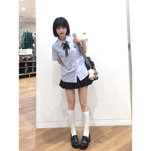 墨秋jk樱澜TR短袖衬衫原创设计2026年夏季新款日制校供刺绣上衣女 - 图3