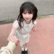 Mo Qiu Chun Ri Sakura POLO collar dress ຍາວກາງສໍາລັບແມ່ຍິງ