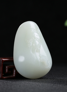 和田玉关公手把件玉石白玉玉佩