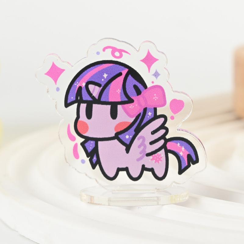 小马宝莉周边红书款漫改立牌亚克力创意小立牌可爱卡通桌面摆件 - 图1