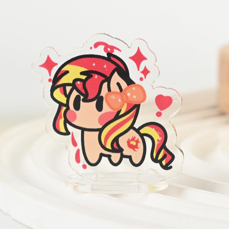 小马宝莉周边红书款漫改立牌亚克力创意小立牌可爱卡通桌面摆件 - 图0