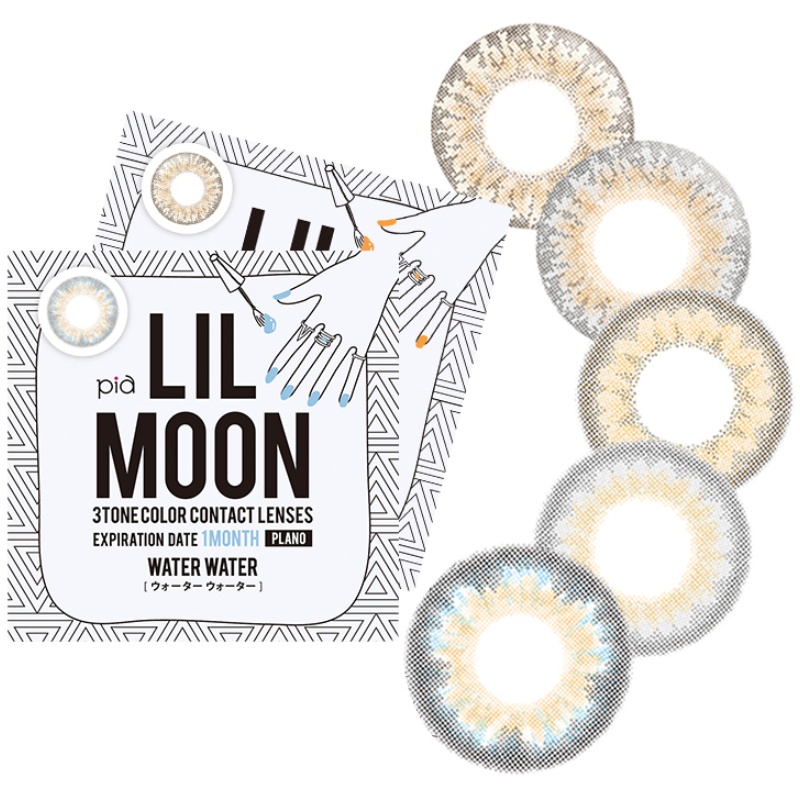 LILMOON月抛美瞳全系列2片混血美瞳大直径日本进口 彩色隐形眼镜