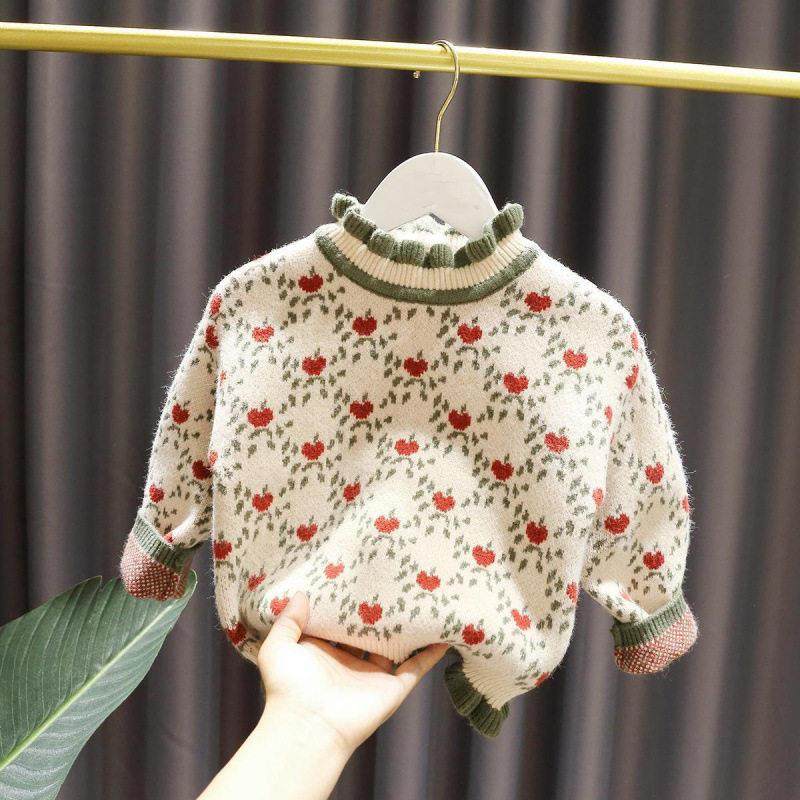 1-5岁女宝宝可爱印花毛衣女童秋冬装韩版3女婴儿童加厚针织打底衫,淘宝优惠券,粉丝福利购,淘宝优惠卷