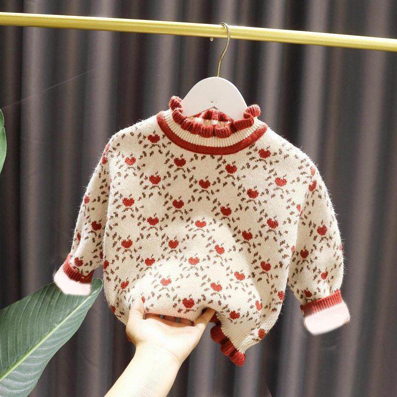 1-5岁女宝宝可爱印花毛衣女童秋冬装韩版3女婴儿童加厚针织打底衫,淘宝优惠券,粉丝福利购,淘宝优惠卷