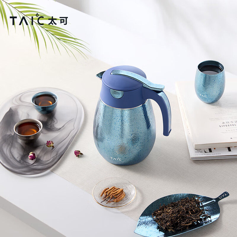 TAIC太可纯钛双层保温焖茶壶大容量高档白茶焖泡户外旅行养生壶1L,淘宝优惠券,粉丝福利购,淘宝优惠卷