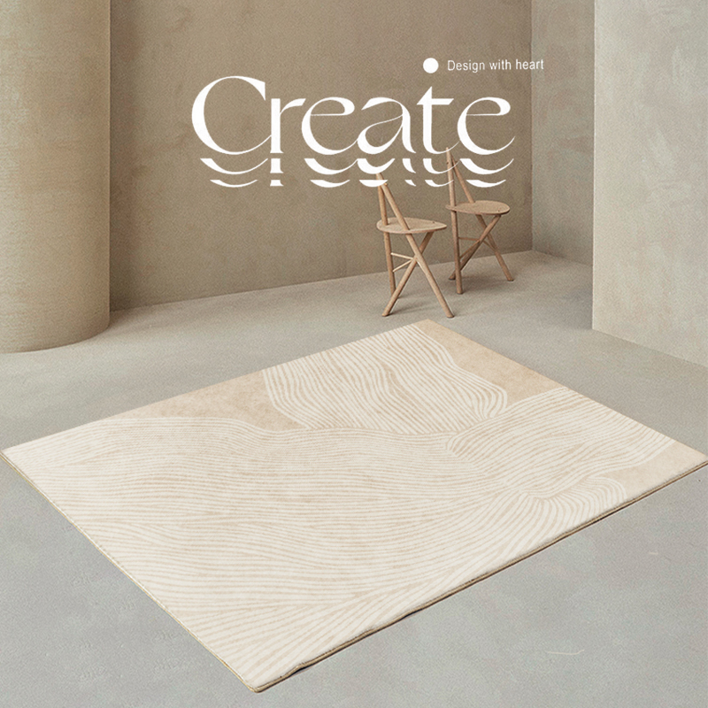 地毯客厅全铺茶几毯仿羊绒侘寂ins风短毛地垫大面积全铺轻奢高级 - 图0