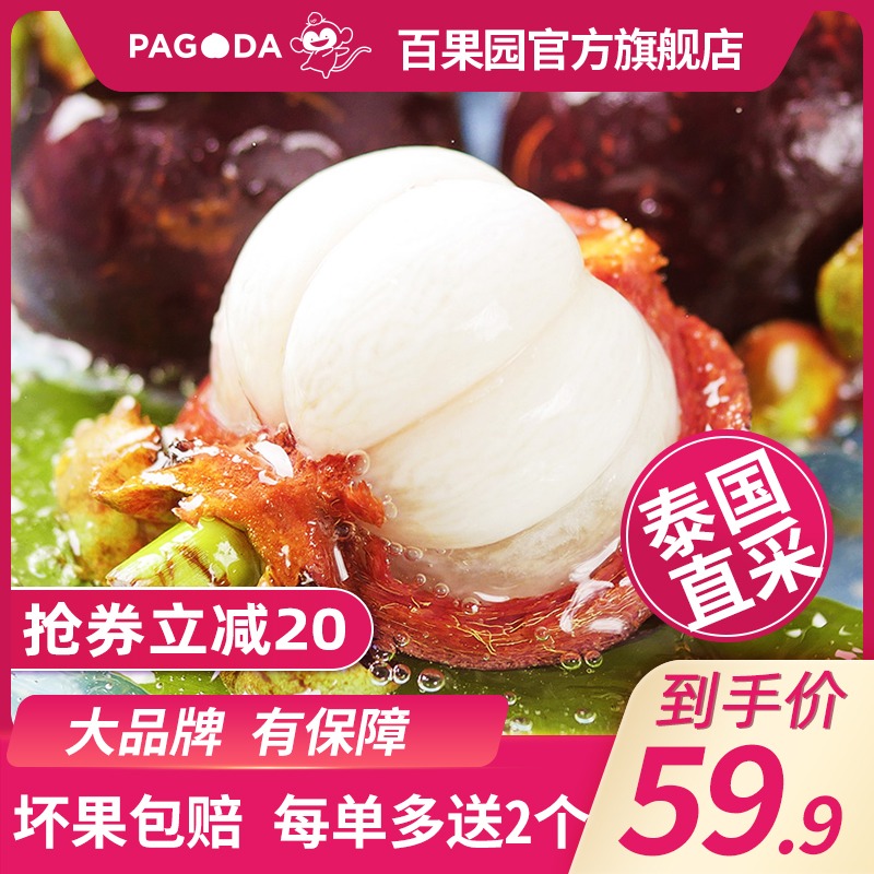 pagoda百果园旗舰店【百果园店】B级-泰国山竹5斤(小)  新鲜水果热带水果当季包邮0