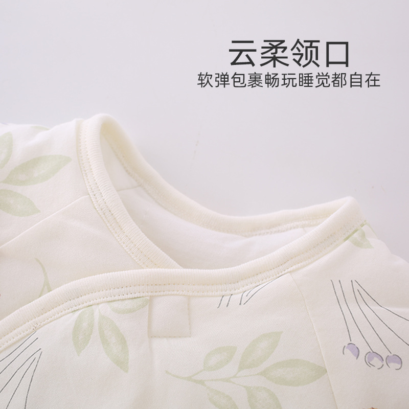 新初生婴儿秋冬装夹棉可爱连体哈衣宝宝120g新款纯棉加厚和尚衣服