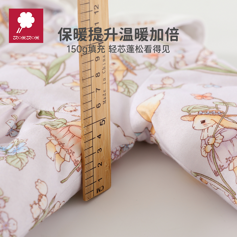 新生婴儿衣服秋冬初生宝宝纯棉保暖连体衣婴幼儿夹棉哈衣爬服冬装