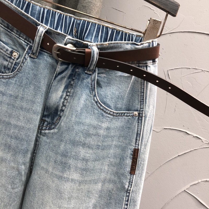 欧货高腰休闲哈伦牛仔裤女2025秋季宽松洋气浅色显瘦束脚老爹垮裤,淘宝优惠券,粉丝福利购,淘宝优惠卷