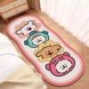 Cute cartoon puppy imitation cashmere bedside blanket