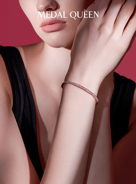 medalqueen满天星镶钻手镯女轻奢