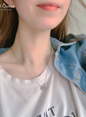 ins双环小众设计感新款银项链