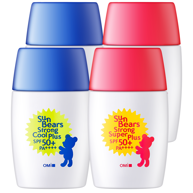 近江兄弟小熊4瓶组合30g防晒霜 近江兄弟海外防晒霜
