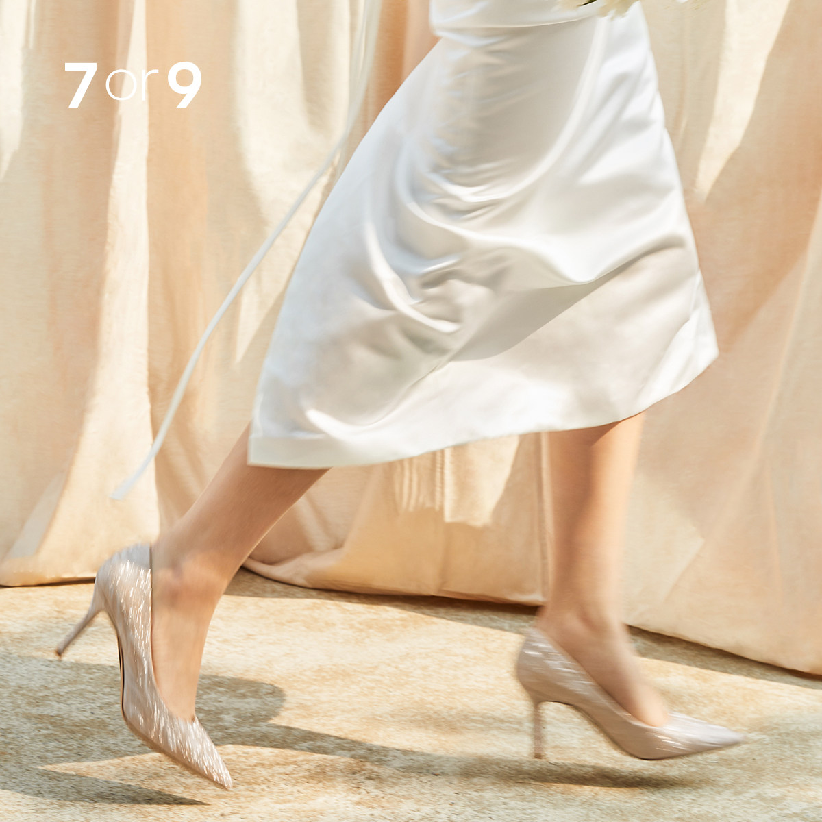 7or9 wedding shoes women's high heels wedding dress Xiuhe bridal shoes
