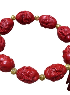 天然朱砂十八罗汉手串手链男女简约佛珠十八罗汉文玩手串送人手链