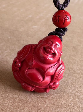 原矿帝王砂佛公吊坠 大肚自在佛珠坐佛女宝宝佛挂坠弥勒笑哈礼物