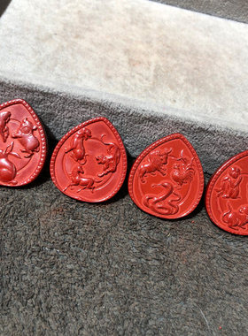 原矿帝王砂三合生肖挂坠 化解十二属相虎马狗猴鼠龙猪兔羊蛇鸡牛