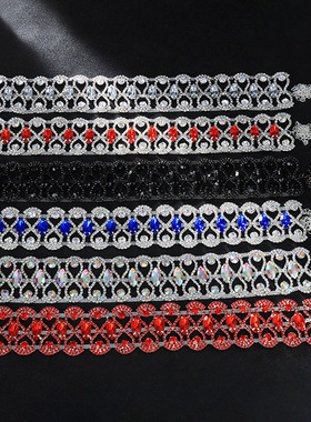 速卖通爆款时尚镶钻颈链 潮流百搭欧美马眼水晶手链套装