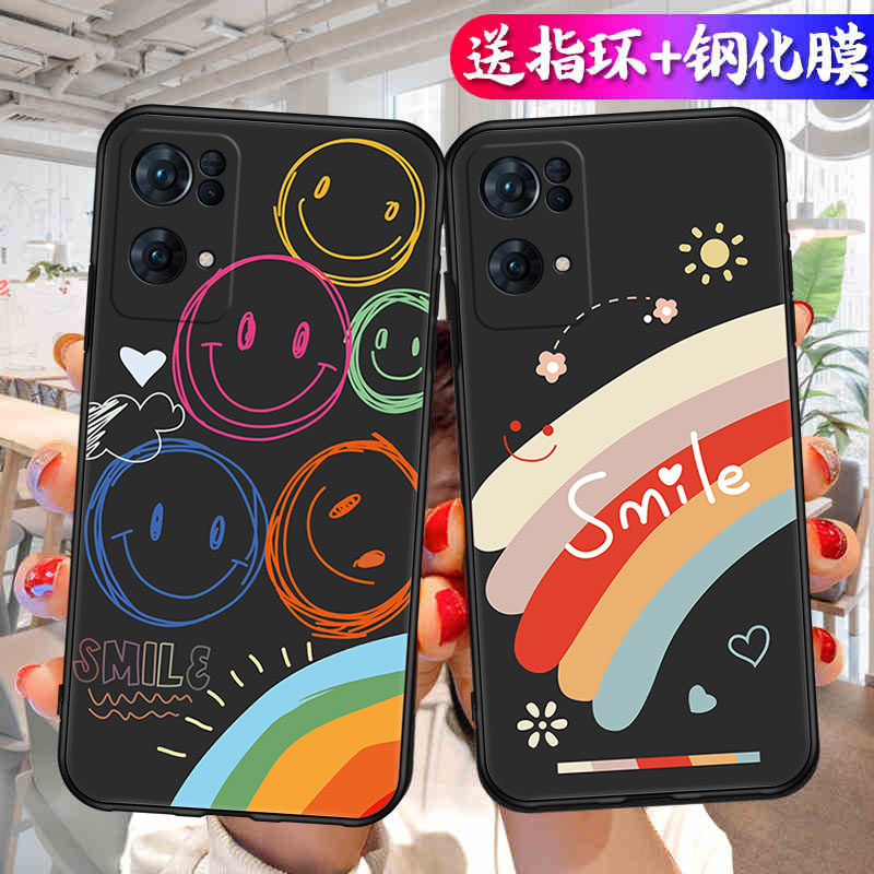 适用OPPOReno7pro手机壳opopreno7por保护套oporeno7pr0全包0pporeno7p0r防摔平opp0rano7p0r卡通软壳挂绳 - 图2