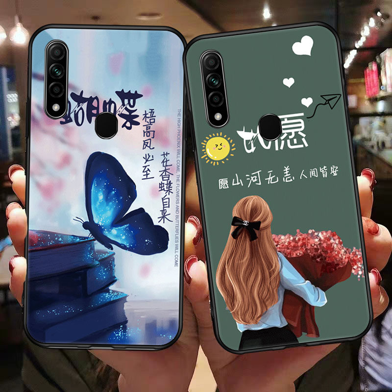 OPPO A8手机壳PDBM00送钢化膜0pp0a8卡通新款简约opooa8网红oopoa8个性硅胶o0poa8防摔pdbmoo全包opρoa男女 - 图0