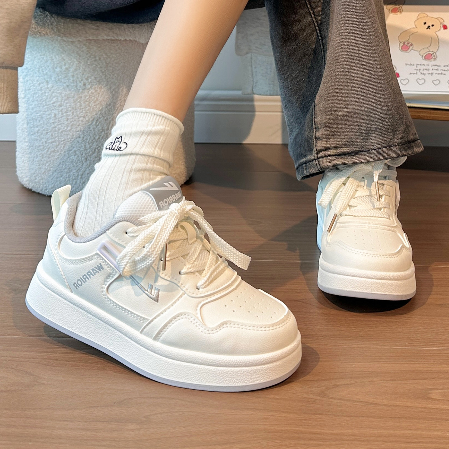 回力鞋子女春季新款百搭爆款面包鞋厚底韩系小白鞋女休闲运动板鞋,淘宝优惠券,粉丝福利购,淘宝优惠卷