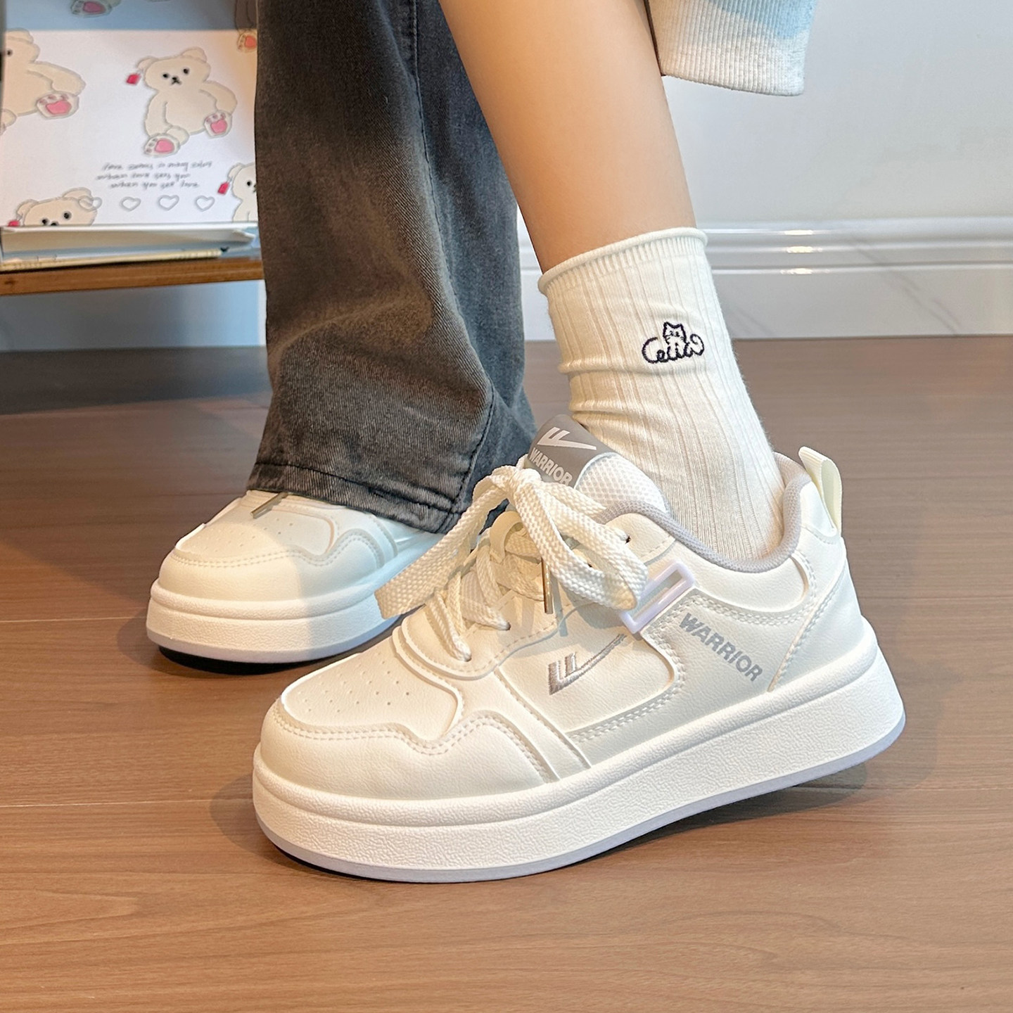 回力鞋子女春季新款百搭爆款面包鞋厚底韩系小白鞋女休闲运动板鞋,淘宝优惠券,粉丝福利购,淘宝优惠卷