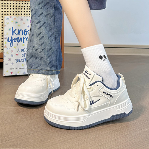 回力板鞋男女同款冬季新款加绒二棉鞋百搭小众爆款休闲厚底小白鞋 - 图1