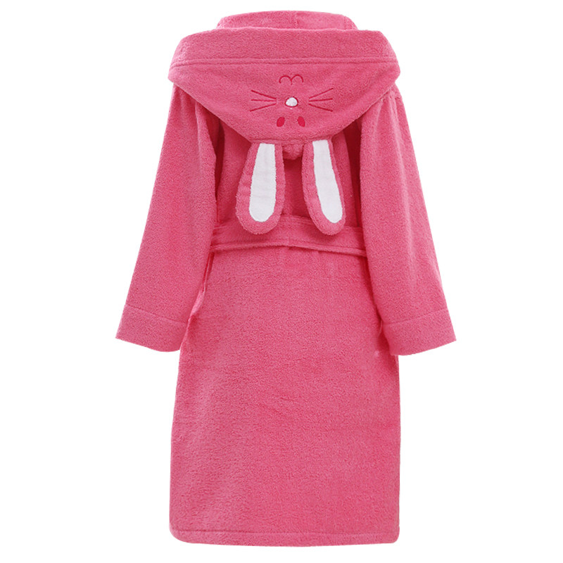 秋若薇成人卡通带帽毛巾料纯棉浴袍 秋若薇睡袍/浴袍