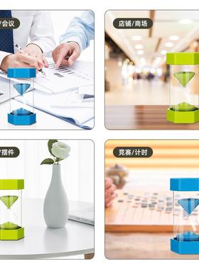 沙漏计时器儿童防摔10/30/60分钟半小时学习时间漏斗漏沙流沙摆件