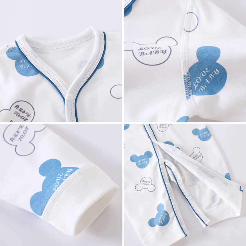 婴儿连体衣纯棉春秋款新生儿衣服打底内衣睡衣宝宝哈衣爬服秋装