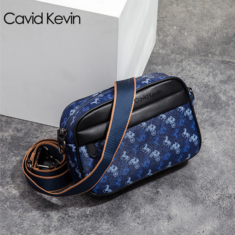 Cavid Kevin欧美新款男包潮单肩包斜跨包运动休闲邮差小挎包背包-图0