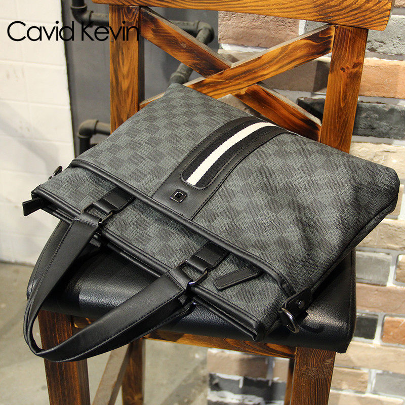 cavid kevin格子手提包公文男包 vaticley男士包袋
