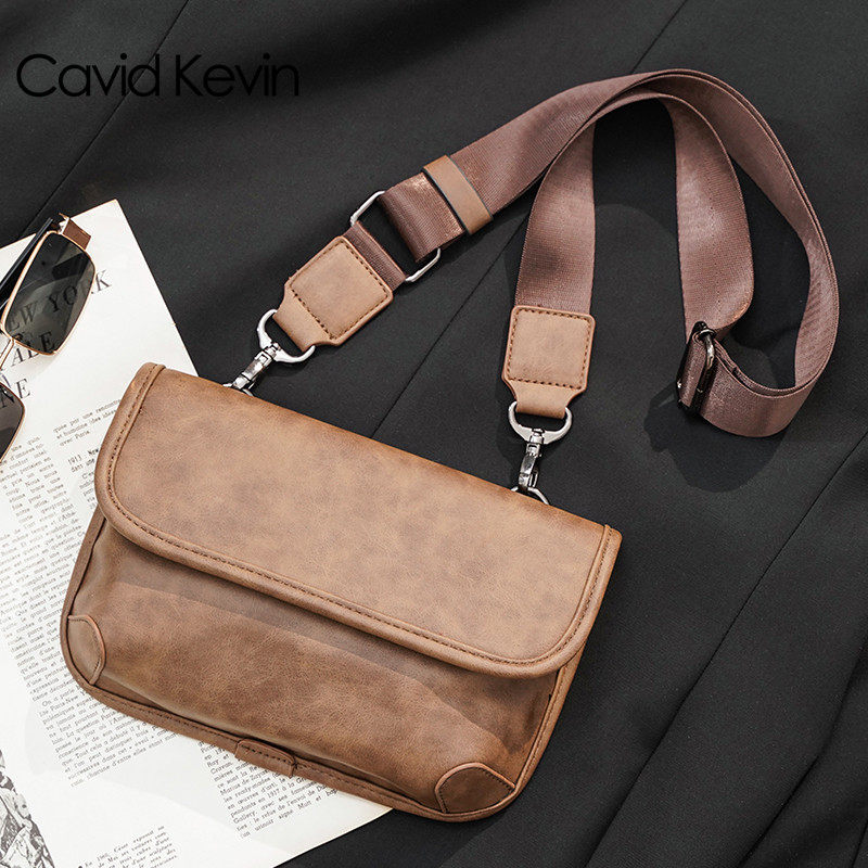 cavid kevin复古胸包休闲潮单肩包 vaticley男士包袋