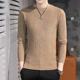 Sweater men's classic solid color versatile round neck knitted sweater