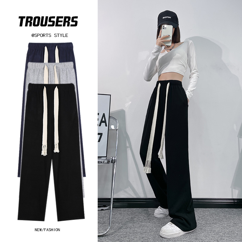 春秋直筒显瘦休闲卫裤子抽绳运动裤 星娅妃休闲裤