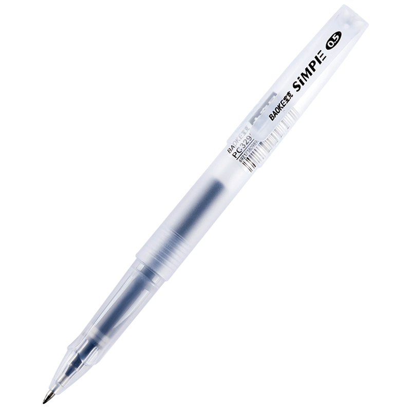 宝克大容量黑色0.5笔芯磨砂中性笔 知本办公中性笔