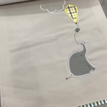 Childrens house Fabric Animal pattern Applie Cloth Embroidered Window Curtain elephant Nordic Girl Whale Cartoon Boy Room Curtains