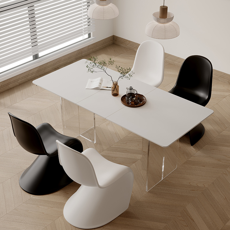吉诺威 潘通椅现代简约餐椅家用塑料椅设计师轻奢高级餐桌椅子