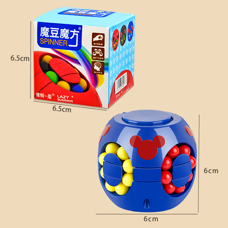 汉堡魔方手指陀螺益智减压男女孩旋转小魔豆幼儿园礼物儿童玩具 - 图3