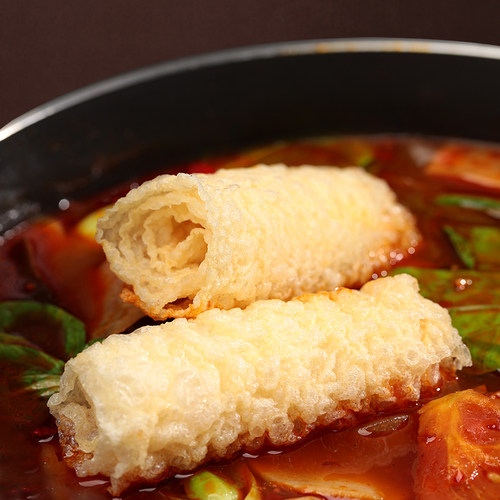 伴晓仙响铃卷油炸腐竹卷豆皮卷炸豆衣卷腐皮卷炸响脆铃卷火锅食材 - 图1