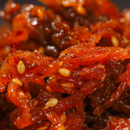 登荣龙须牛肉丝辣条零食麻辣儿时牛肉丝烧烤味爽辣香辣条小吃 - 图2