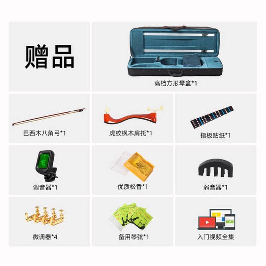 VEAZEN Feisen SV338 solid wood beginner professional grade examination performance children's entry-level practice handmade violin